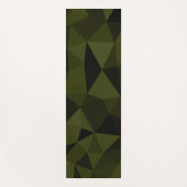 ダークアーミーの緑の黒いジオメトリックメッシュパターカッコいいン ヨガマット (正面)
