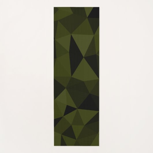 ダークアーミーの緑の黒いジオメトリックメッシュパターカッコいいン ヨガマット (正面)