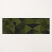 ダークアーミーの緑の黒いジオメトリックメッシュパターカッコいいン ヨガマット (正面(横))
