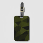 ダークアーミーの緑の黒いジオメトリックメッシュパターカッコいいン ラゲッジタグ (正面縦)