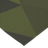 ダークアーミーの緑の黒いジオメトリックメッシュパターカッコいいン ロングテーブルランナー (コーナー)