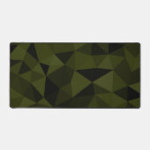 ダークアーミーの緑の黒い幾何学的メッシュパターン デスクマット (正面)