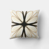 ダークイエローブラックデザイン上品かわいい クッション (裏面)