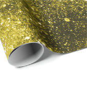 ダークイエローブラック抽象芸術銀河系 ラッピングペーパー (ロールコーナー)