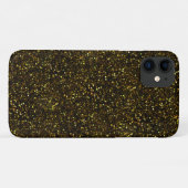 ダークイエロー金ゴールドグリッター Case-Mate iPhoneケース (裏面(横))