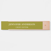 ダークイエロー プロフェッショナル モダン シンプル ミニマル サインプレート (正面)