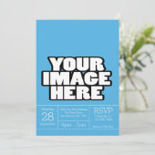 ダークイメージの簡単なデザイン パーティーまたはイベント 招待状 (スタンド正面)