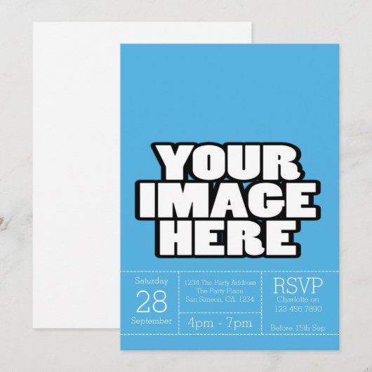 ダークイメージの簡単なデザイン パーティーまたはイベント 招待状 (正面/裏面)