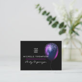 ダークイリデッセントバルーンイベントコーディネーター スクエア 名刺 (スタンド正面)