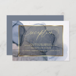 ダークインキダスティブルーメイヴ披露宴招待状 招待状