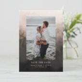 ダークインク結婚式の日付を保存 セーブザデート (スタンド正面)