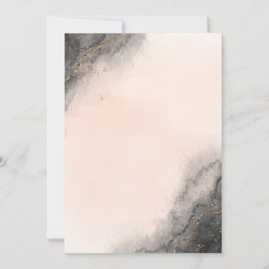 ダークインク結婚式の日付を保存 セーブザデート (裏面)