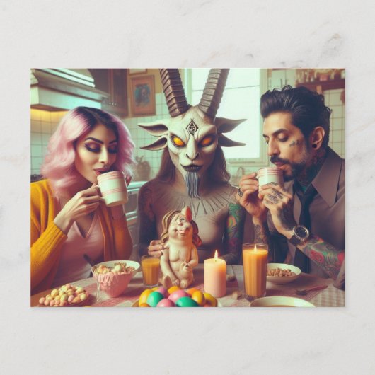 ダークイースターヴィンテージキャンディーブレックファーストホラー ポストカード (正面)