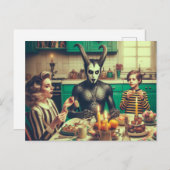 ダークイースターヴィンテージキャンディー夕飯ホラー ポストカード (正面/裏面)