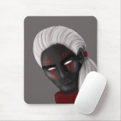 ダークウィザードキャラクター白い目とタトゥー マウスパッド (マウス)