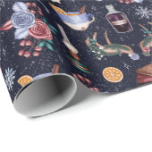 ダークウィッチーユール（キリスト降誕祭）クリスマスラッピング紙 ラッピングペーパー (ロールコーナー)