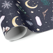 ダークウィッチーユール（キリスト降誕祭）クリスマスラッピング紙 ラッピングペーパー (ロールコーナー)