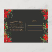 ダークウィンターウェディングポインセチア救休日 案内ポストカード (裏面)