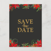 ダークウィンターウェディングポインセチア救休日 案内ポストカード (正面)
