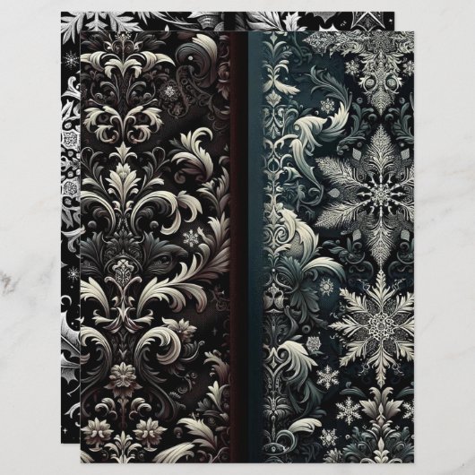 ダークウィンターゴシック紙クラフトカードストック (正面/裏面)