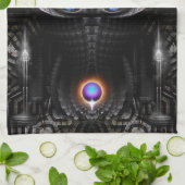 ダークウォリアー彫刻フラクタル・アート キッチンタオル (折り畳み)