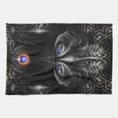 ダークウォリアー彫刻フラクタル・アート キッチンタオル (横)