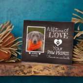 ダークウォルナットウッド ファミリー ペット フォト メモリアル プレート フォトプラーク (側面)