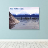 ダークウォーターオルカ キャンバスプリント (インサイチュ (ウッドフロア))