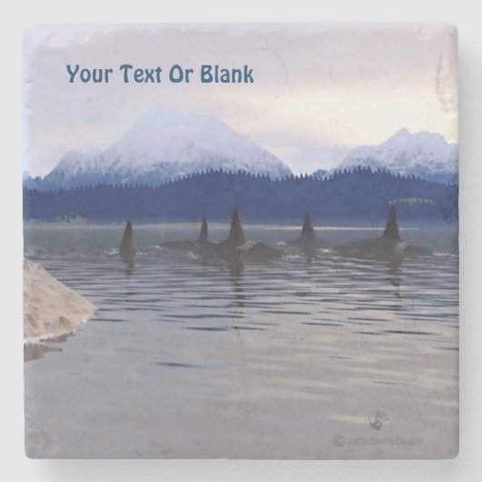 ダークウォーターオルカ ストーンコースター (正面)