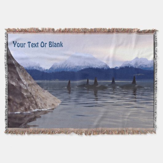 ダークウォーターオルカ スローブランケット (正面)