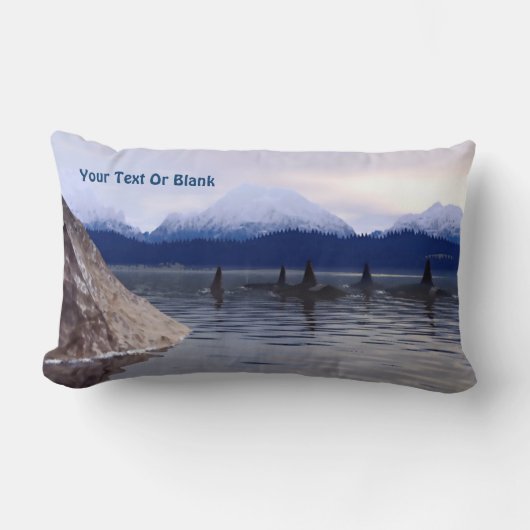 ダークウォーターオルカ ランバークッション (正面)