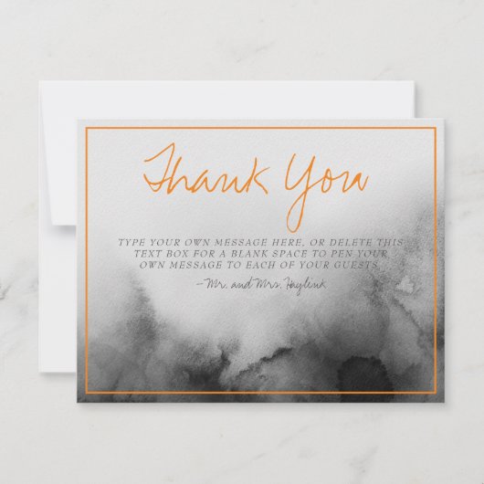 ダークウォーターカラーハロウィン結婚のサンキューカード サンキューカード (正面)