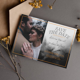 ダークウォーター色ブラックオレンジハロウィンゴシック セーブザデート