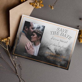 ダークウォーター色ブラックオレンジハロウィンゴシック セーブザデート