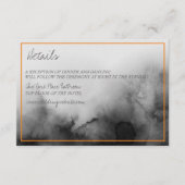 ダークウォーター色ブラックハロウィーンオレンジ結婚ズ エンクロージャーカード (正面)