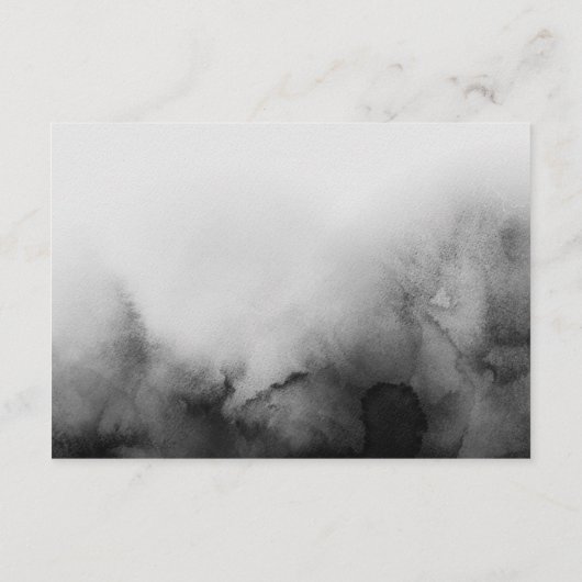 ダークウォーター色ブラックハロウィーンオレンジ結婚ズ エンクロージャーカード (裏面)