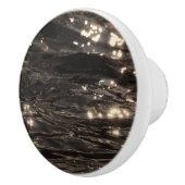 ダークウォーター黒と金ゴールド模様 セラミックノブ (右)