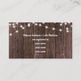 ダークウッドとライトブライダルシャワーギフトレジストリ エンクロージャーカード