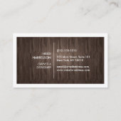 ダークウッドのイニシャル/モノグラム付きボックスロゴ 名刺 (裏面)