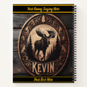 ダークウッドのプラークにムース・アート ノートブック (裏面)