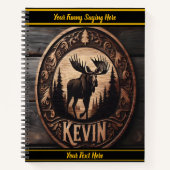 ダークウッドのプラークにムース・アート ノートブック (正面)