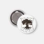 ダークウッドの木の磁石 マグネット (正面/裏面)