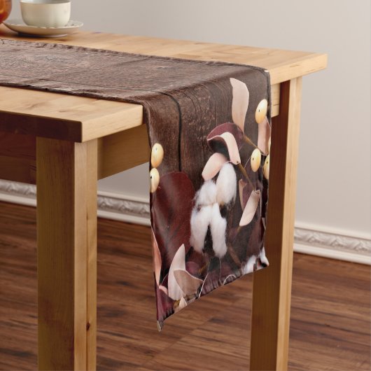 ダークウッドの茎数にテーブルランナー綿枝 ショートテーブルランナー (インサイチュ)