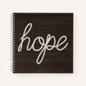 ダークウッドのHOPEロープテキスト ノートブック (正面)