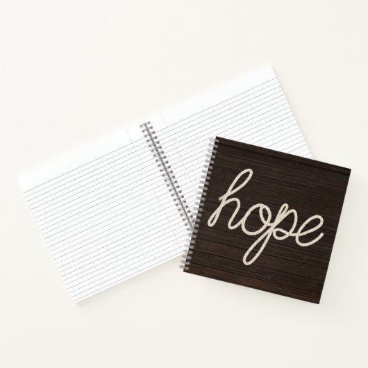 ダークウッドのHOPEロープテキスト ノートブック (内部)