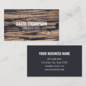 ダークウッドカーペンタープロフェッショナルビルダーウッドワーク 名刺 (正面/裏面)