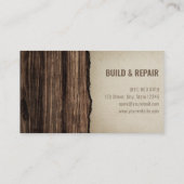 ダークウッドグレインミニマリストプロフェッショナル 名刺 (裏面)