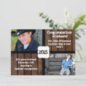 ダークウッドツー写真2015卒業発表 招待状 (スタンド正面)