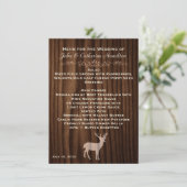 ダークウッドディアカントリー結婚式テーブルメニュー メニュー (スタンド正面)