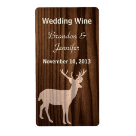 ダークウッドディアワイルドライフミニワインラベル ラベル